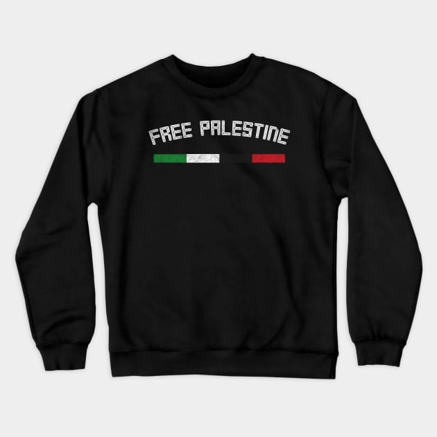 Free Palestine // Retro Style Design Crewneck Sweatshirt by DankFutura